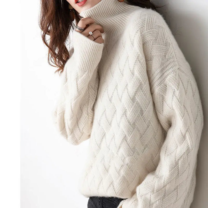Sarah | Timeless Cable Knit Turtleneck Sweater