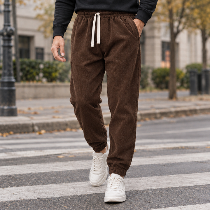 Scott | Stylish Tapered Drawstring Corduroy Pants