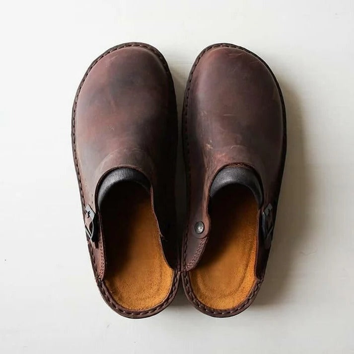 Sean | Buckle Strap Slip-On Mens Slippers