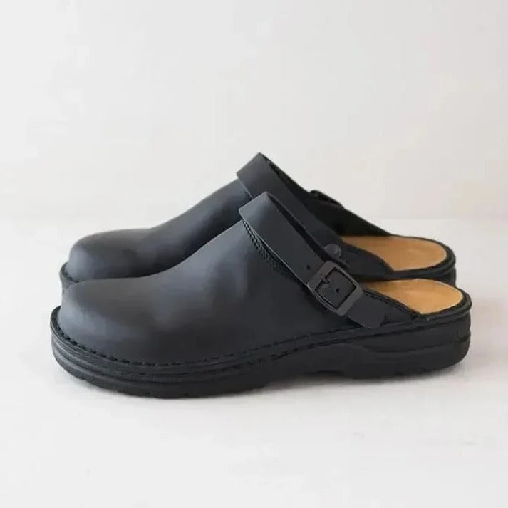 Sean | Buckle Strap Slip-On Mens Slippers