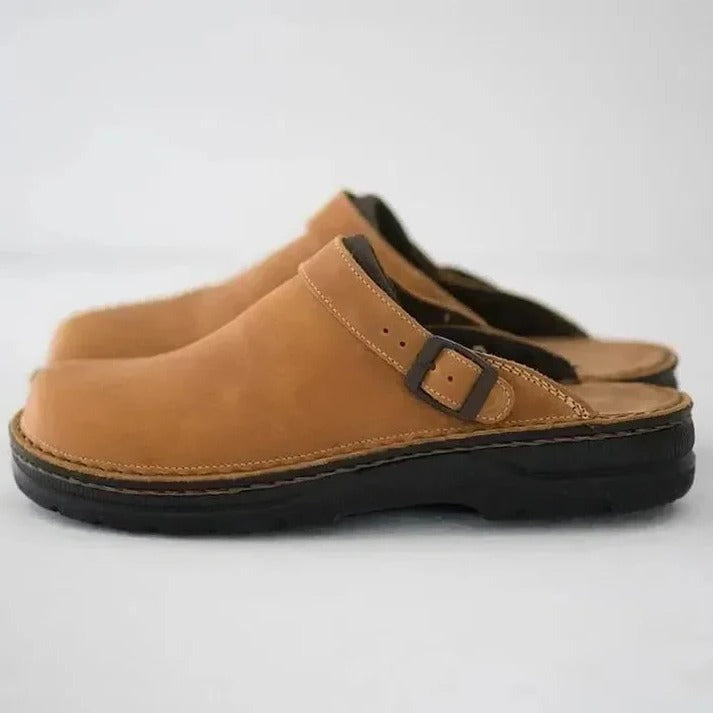 Sean | Buckle Strap Slip-On Mens Slippers