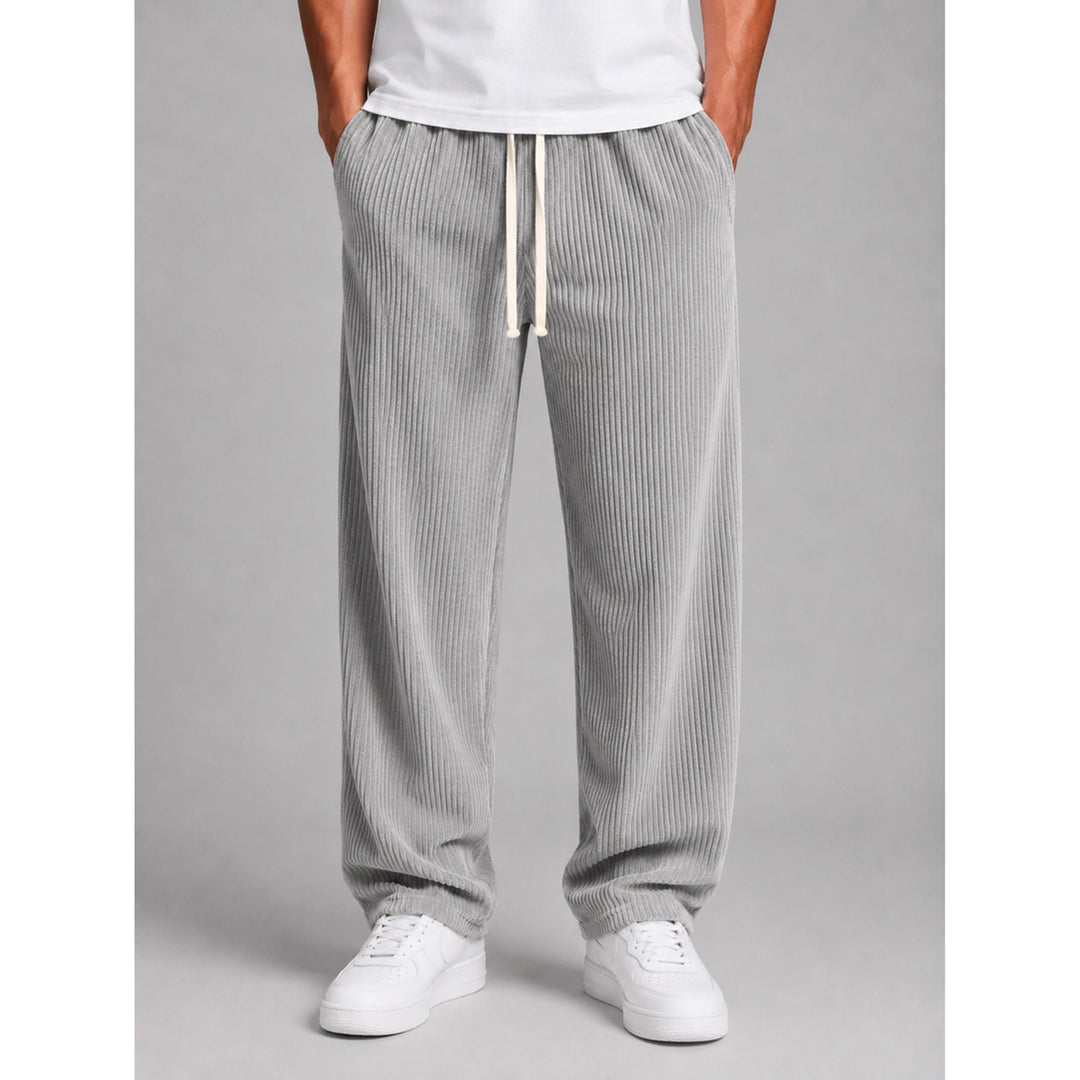 Sean | Effortless Wide Leg Drawstring Corduroy Pants