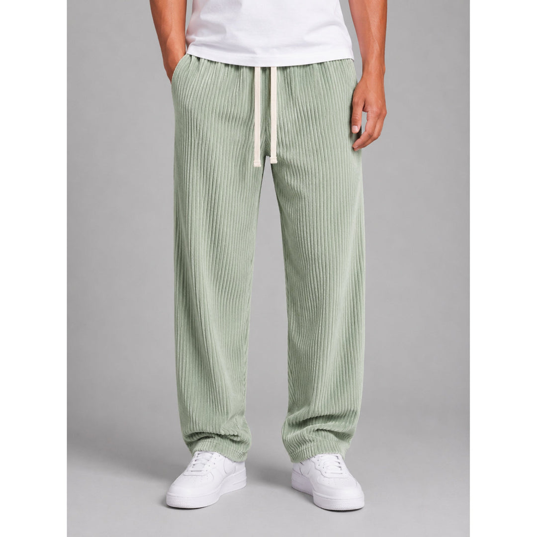 Sean | Effortless Wide Leg Drawstring Corduroy Pants