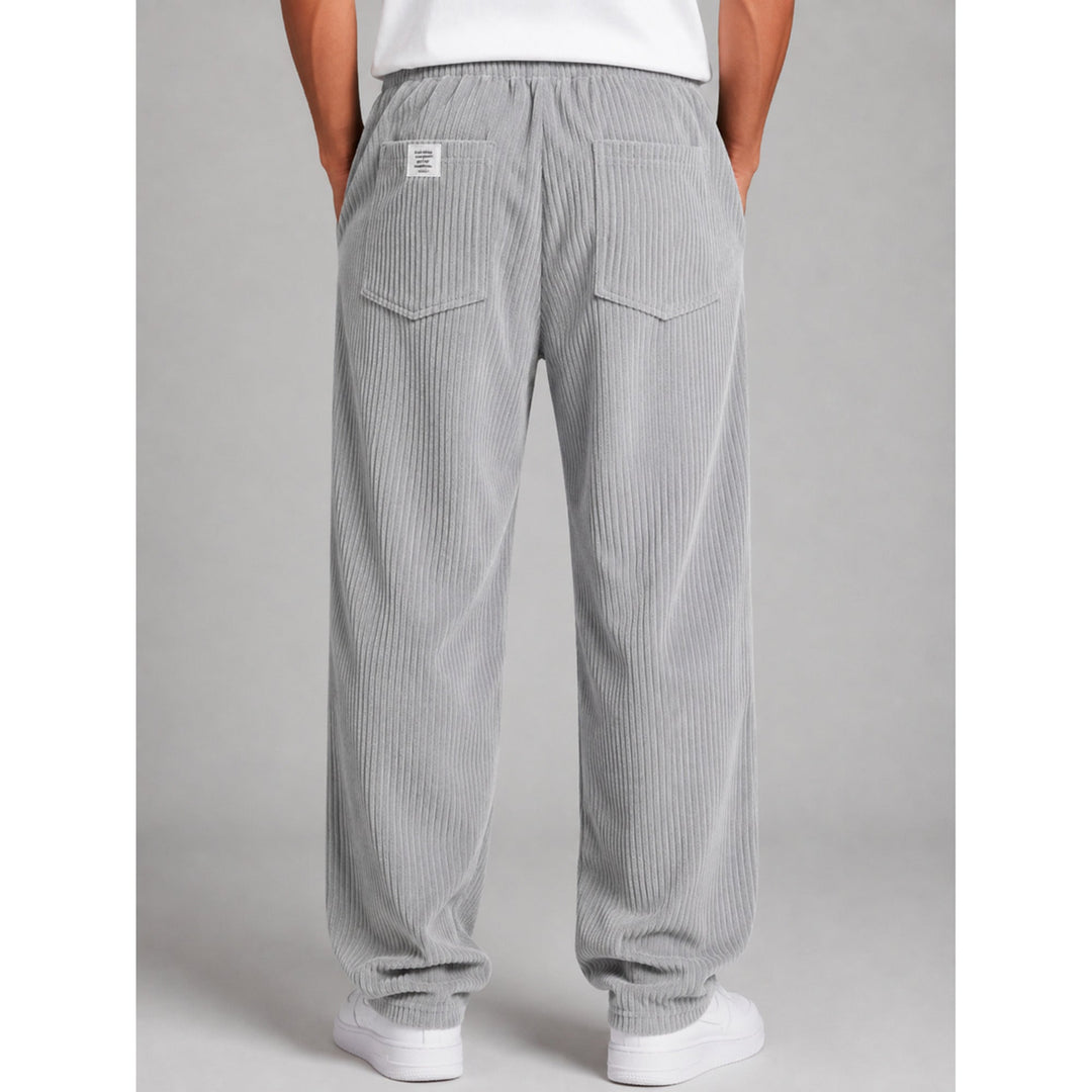 Sean | Effortless Wide Leg Drawstring Corduroy Pants
