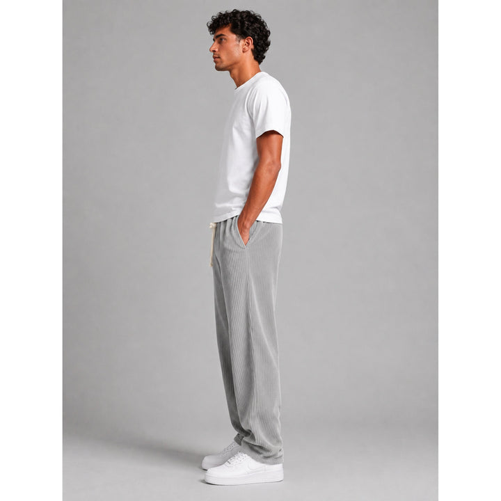 Sean | Effortless Wide Leg Drawstring Corduroy Pants