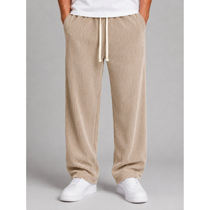 Sean | Effortless Wide Leg Drawstring Corduroy Pants