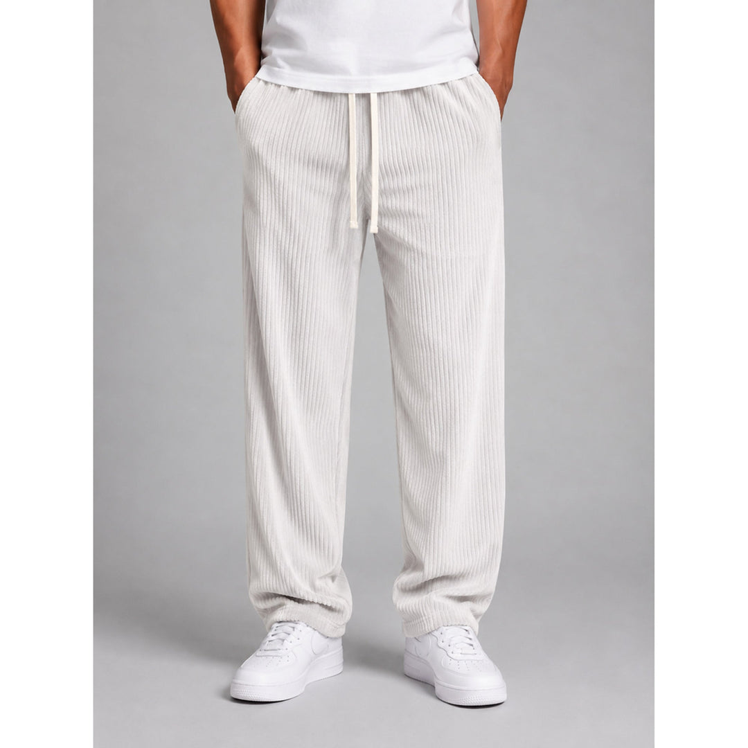 Sean | Effortless Wide Leg Drawstring Corduroy Pants