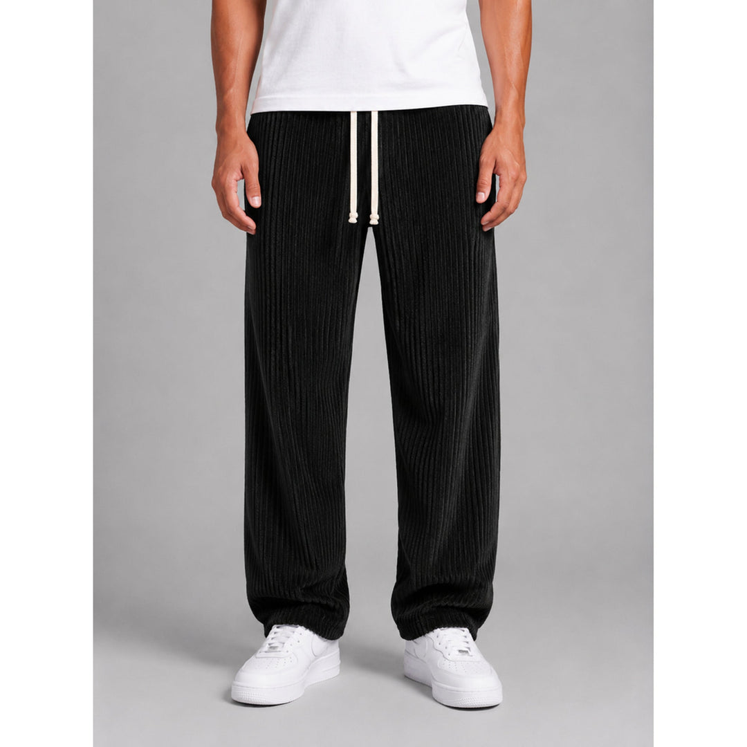 Sean | Effortless Wide Leg Drawstring Corduroy Pants