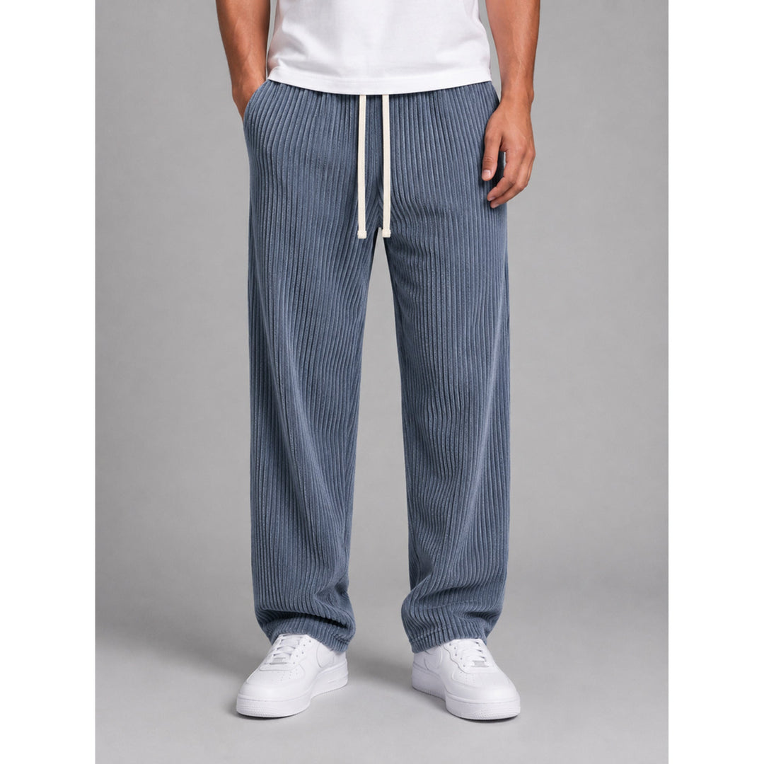 Sean | Effortless Wide Leg Drawstring Corduroy Pants