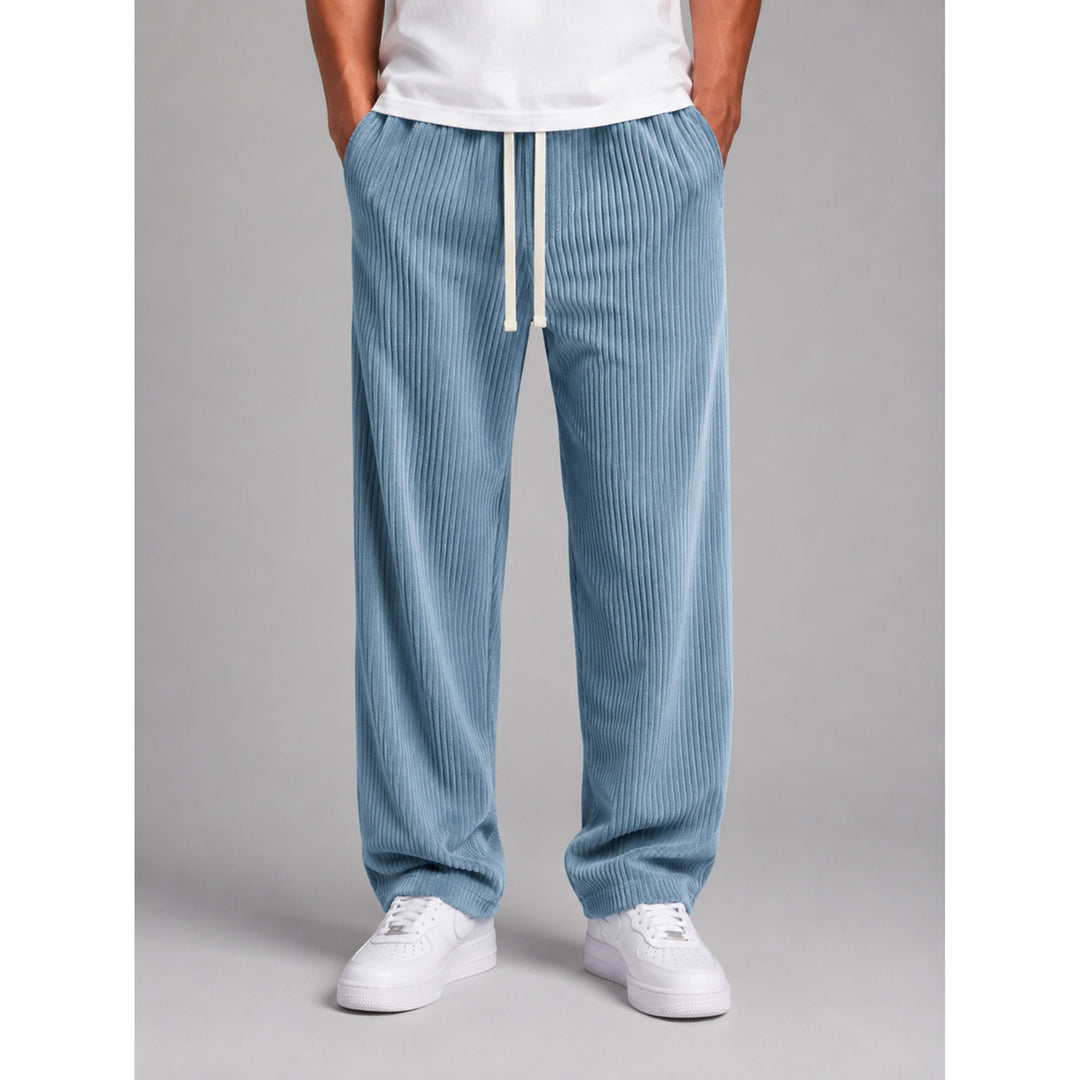 Sean | Effortless Wide Leg Drawstring Corduroy Pants