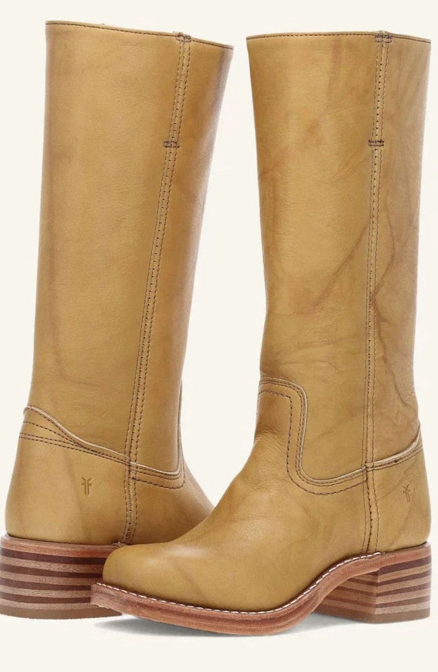 Sharon | Classic Mid-Calf Pull-On Cowboy Boots Stacked Heel