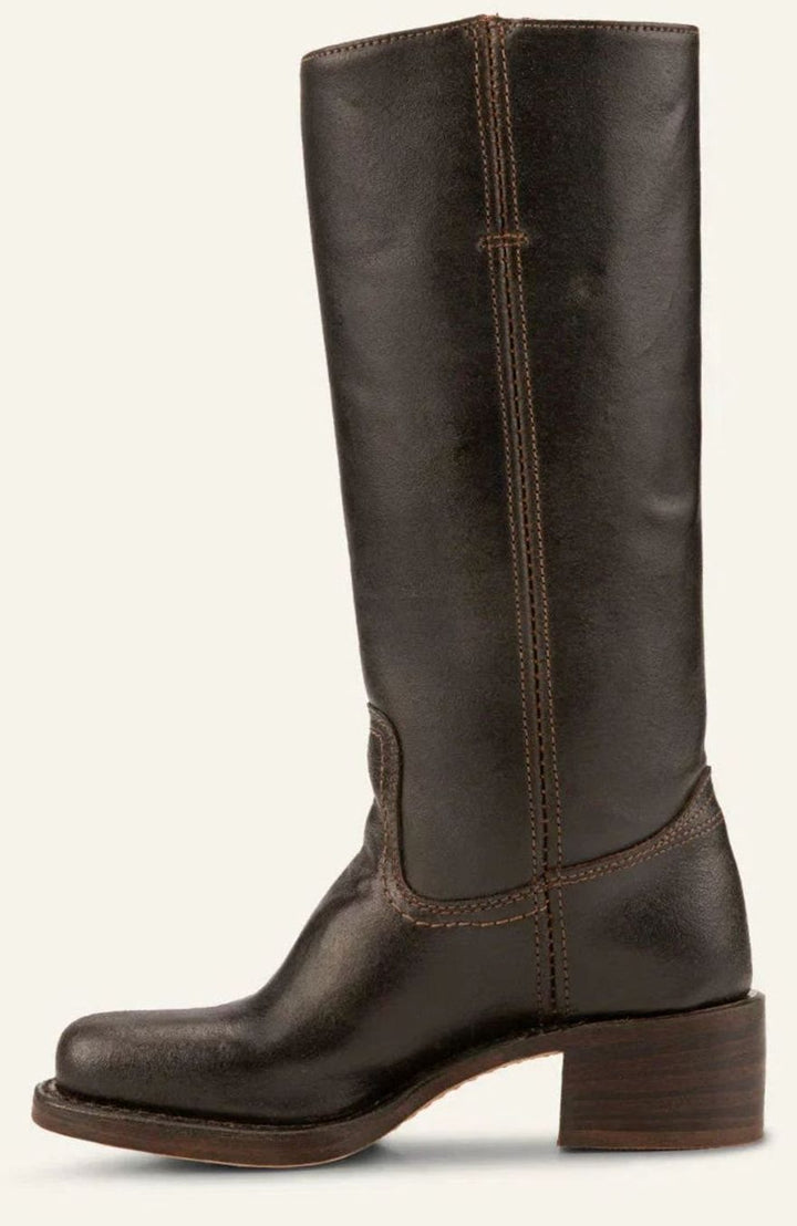Sharon | Classic Mid-Calf Pull-On Cowboy Boots Stacked Heel