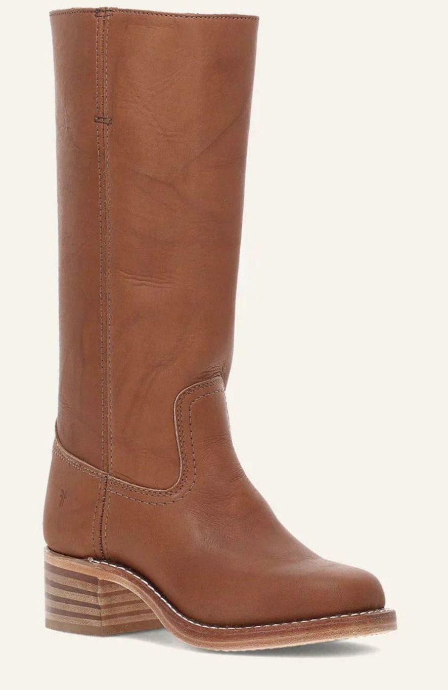 Sharon | Classic Mid-Calf Pull-On Cowboy Boots Stacked Heel