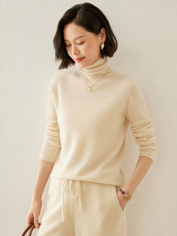 Shirley | Chic Long Sleeve Knit Turtleneck Sweater