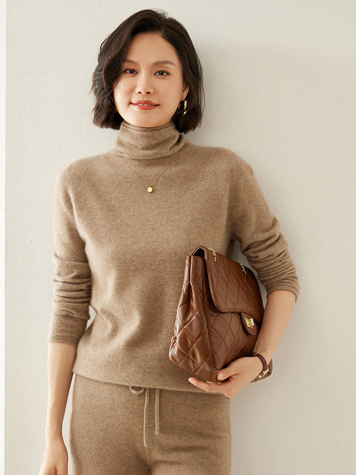 Shirley | Chic Long Sleeve Knit Turtleneck Sweater