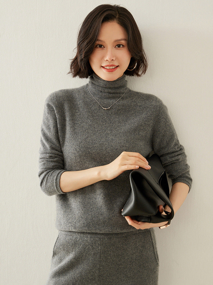 Shirley | Chic Long Sleeve Knit Turtleneck Sweater