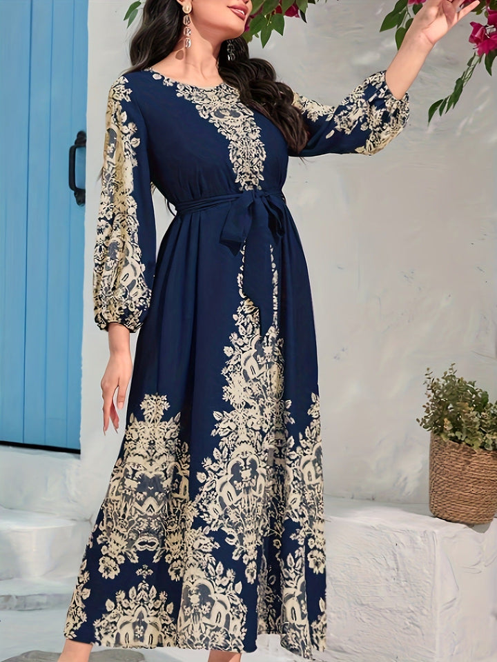 Shirley | Cozy Tiered Floral Print Fall Wedding Guest Maxi Dress