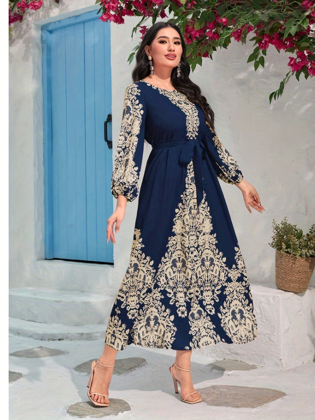 Shirley | Cozy Tiered Floral Print Fall Wedding Guest Maxi Dress