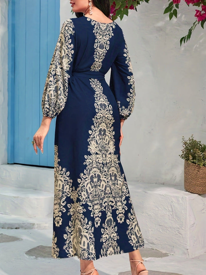 Shirley | Cozy Tiered Floral Print Fall Wedding Guest Maxi Dress