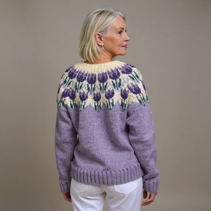 Shirley | Polished Button Front Fair Isle Cardigan Womens