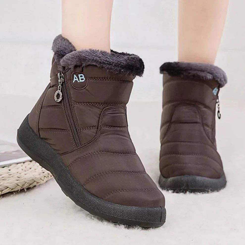 Shirley | Quilted Side Zip Winter Snow Boots Women