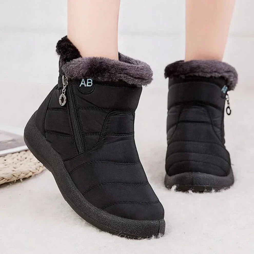 Shirley | Quilted Side Zip Winter Snow Boots Women