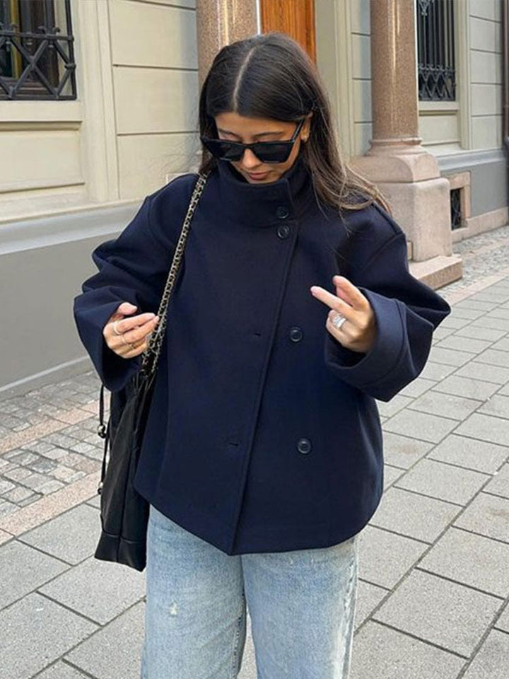 Shirley | Refined Oversized Button-Front Pea Coat