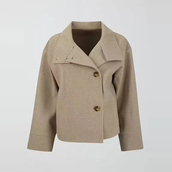 Shirley | Refined Oversized Button-Front Pea Coat