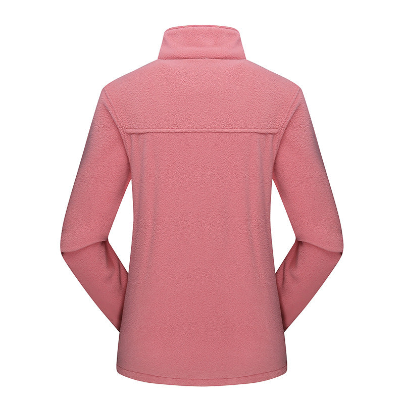 Shirley | Refined Stand-Up Collar Full-Zip Fleece Jacket