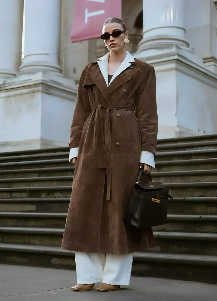 Shirley | Sophisticated Belted Double-Breasted Trench Coat