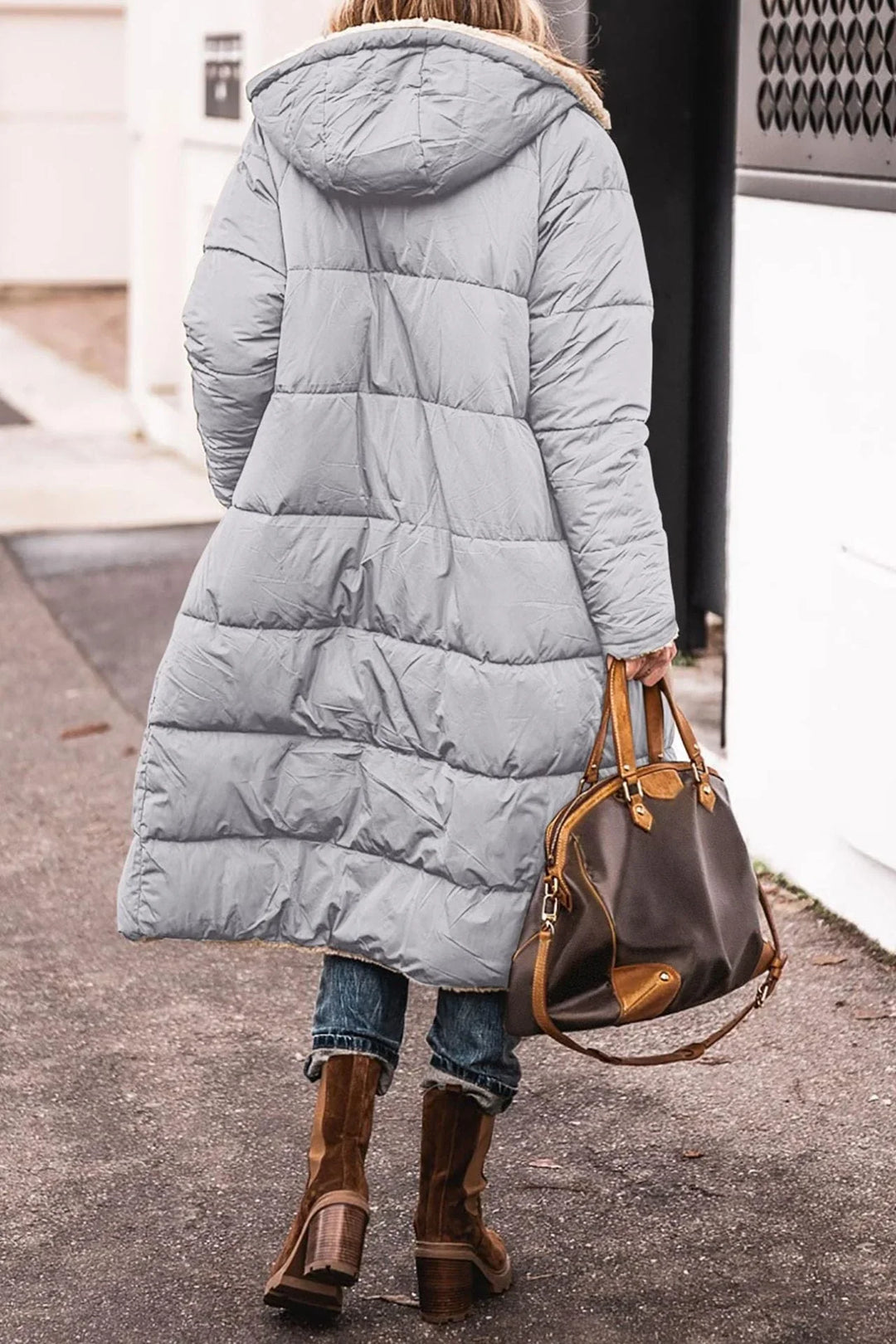 Sophia | Effortless Reversible Hooded Long Puffer Jacket