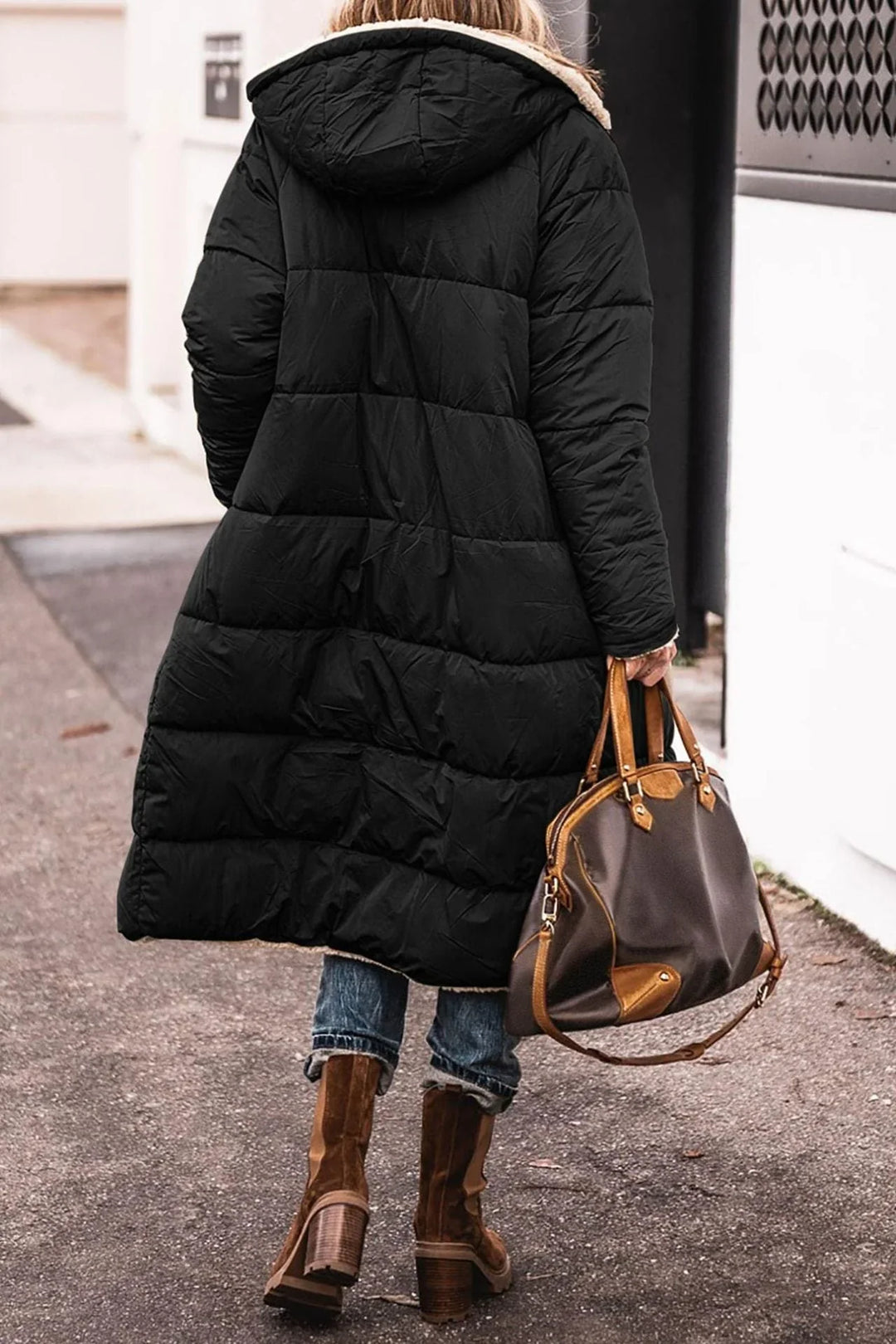 Sophia | Effortless Reversible Hooded Long Puffer Jacket