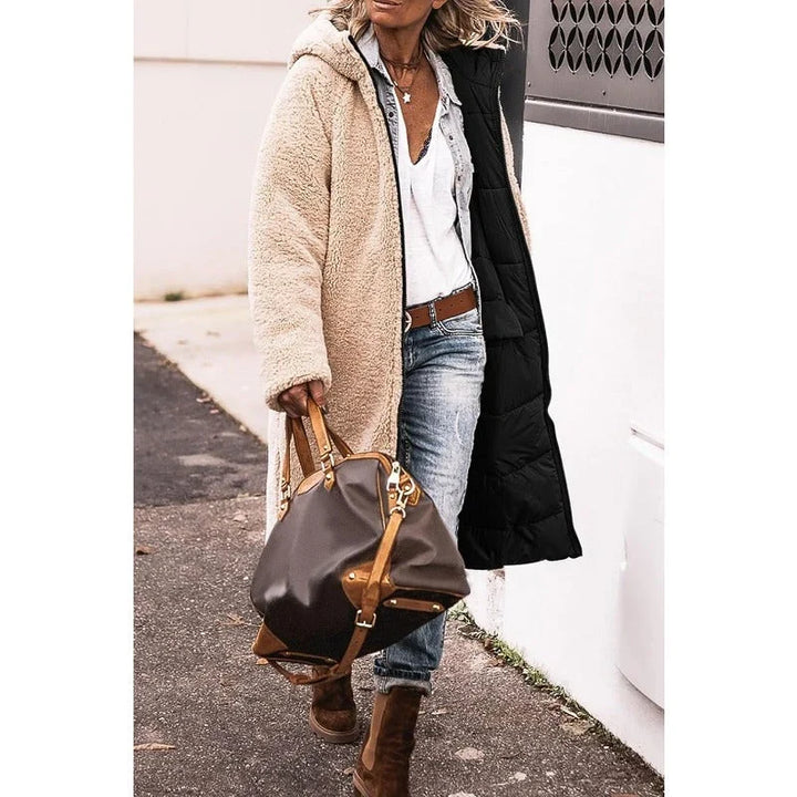 Sophia | Effortless Reversible Hooded Long Puffer Jacket