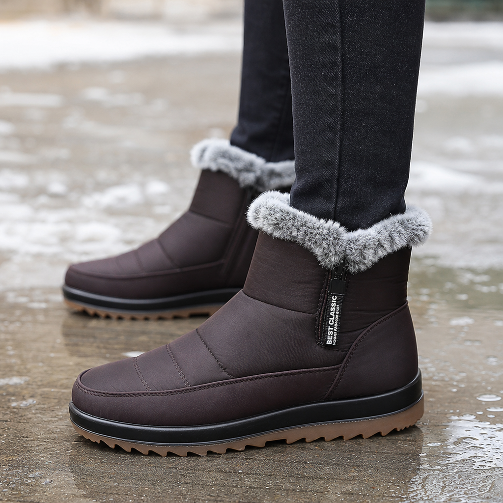 Sophia | Side Zip Ankle Snow Boots Women