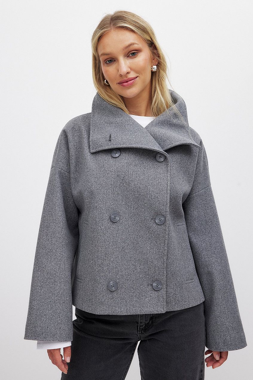 Sophia | Sophisticated Double-Breasted Oversized Pea Coat