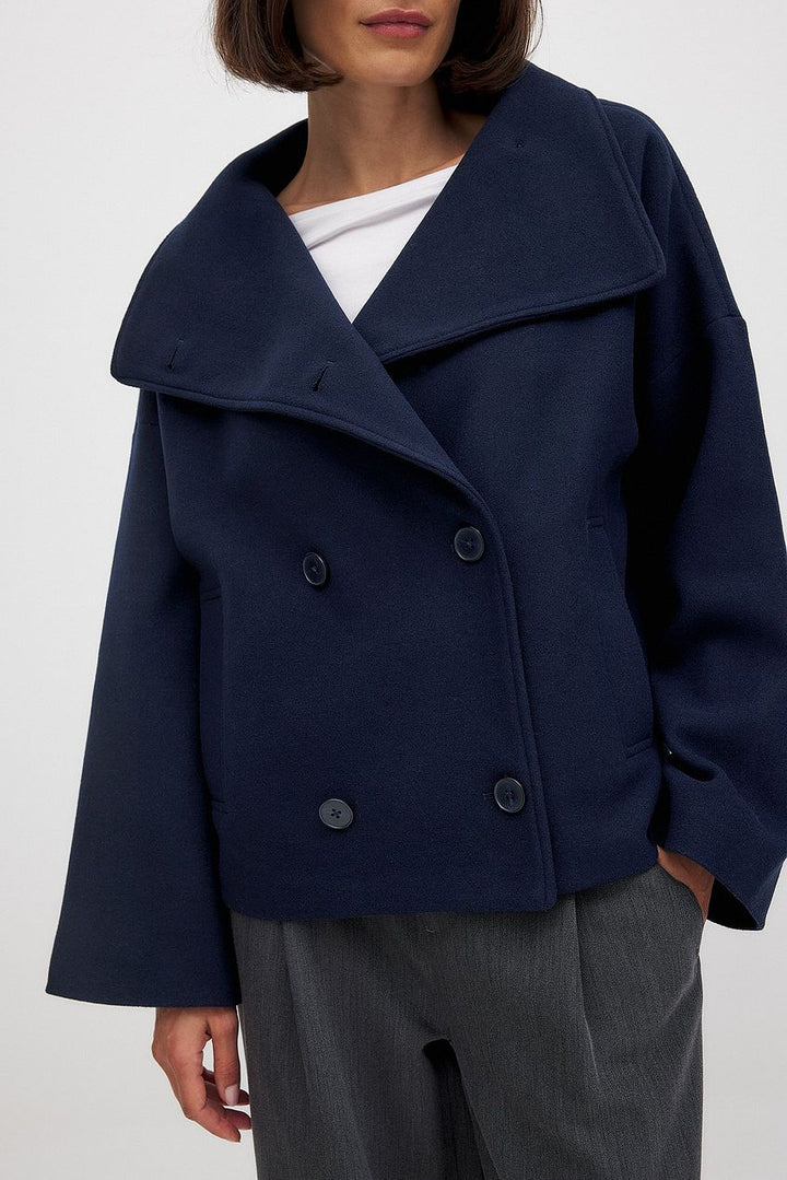 Sophia | Sophisticated Double-Breasted Oversized Pea Coat