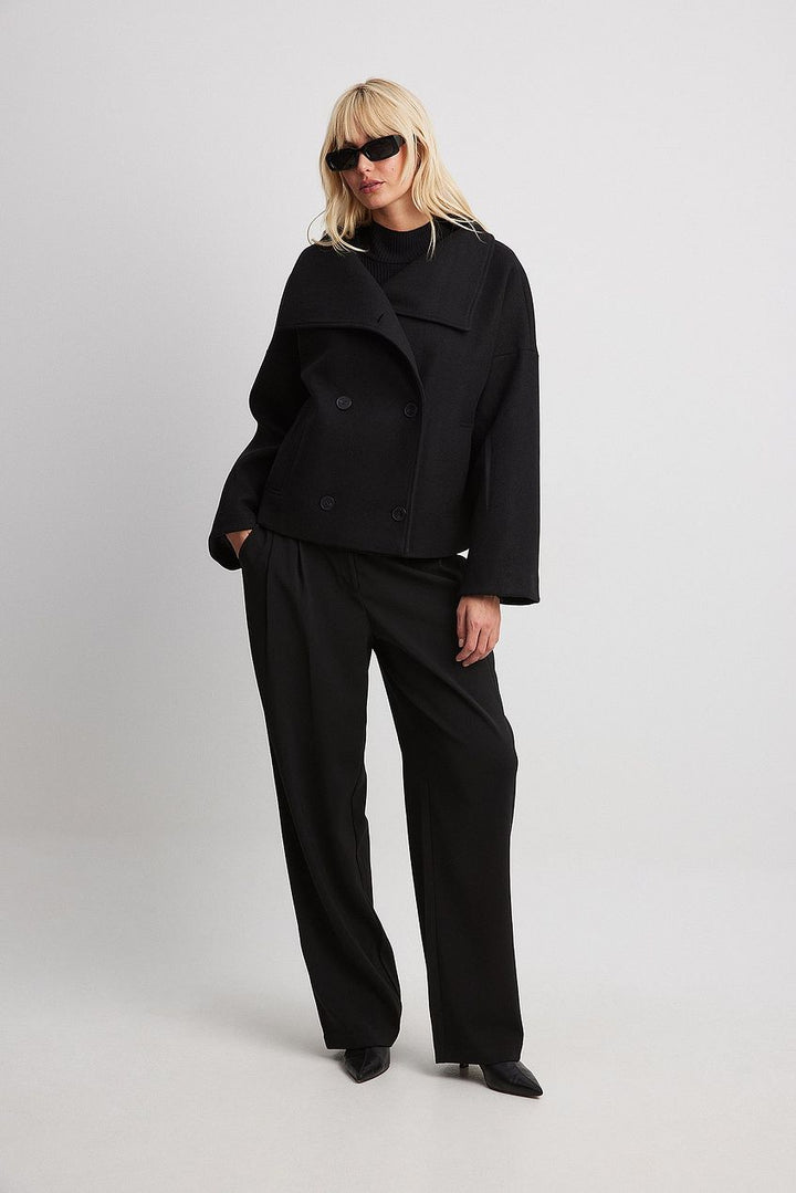 Sophia | Sophisticated Double-Breasted Oversized Pea Coat