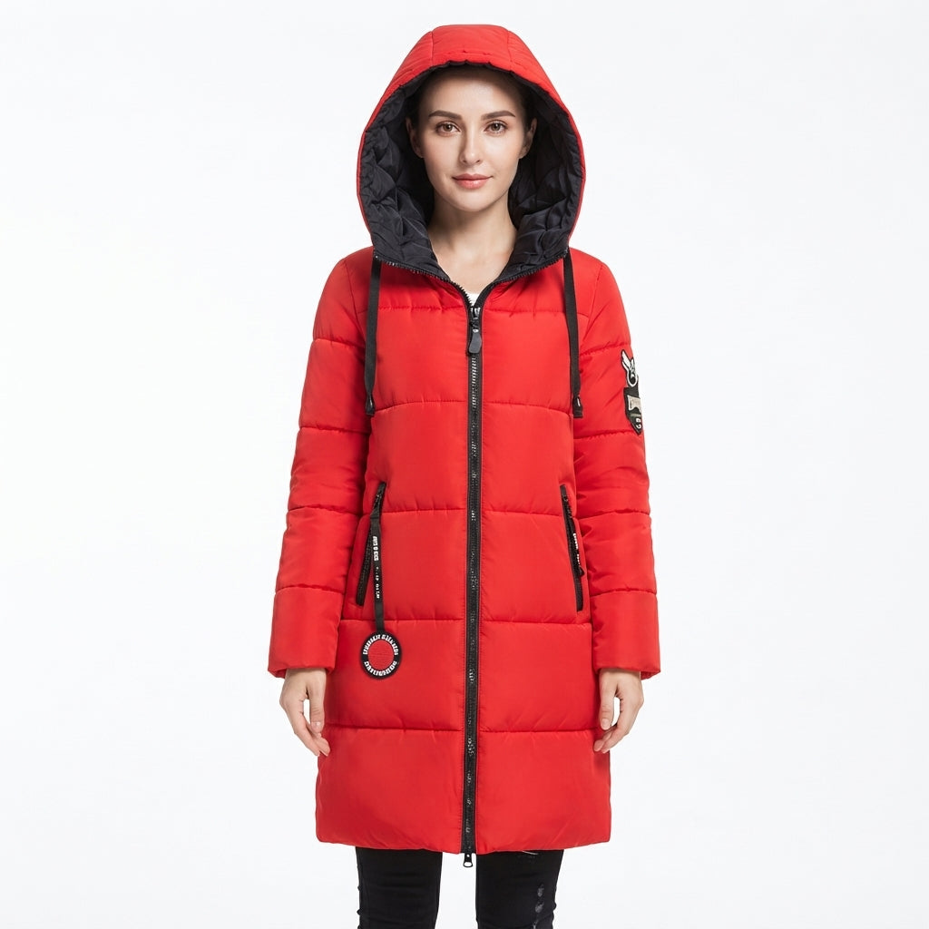 Stephanie | Cozy Hooded Longline Winter Puffer Jacket