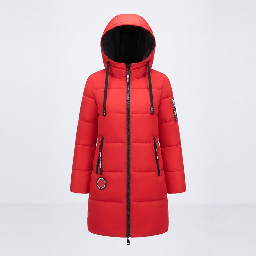Stephanie | Cozy Hooded Longline Winter Puffer Jacket