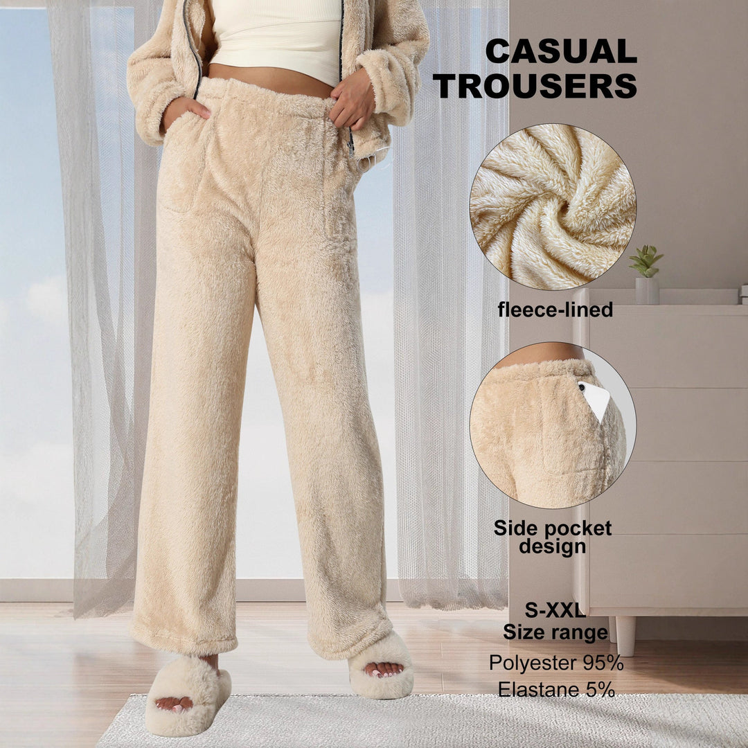 Stephanie | Polished Wide Leg Sweatpants with Fleece Lined Comfort