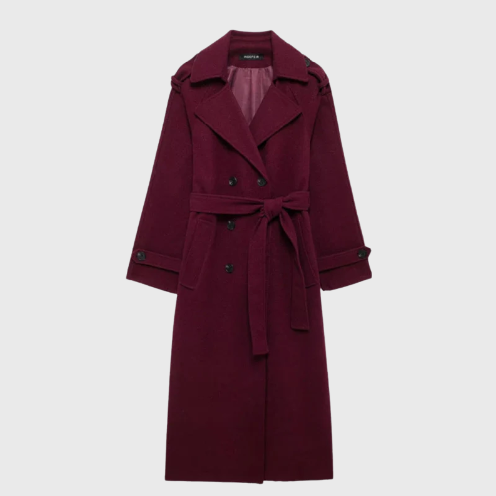 Stephanie | Timeless Belted Double-Breasted Pea Coat