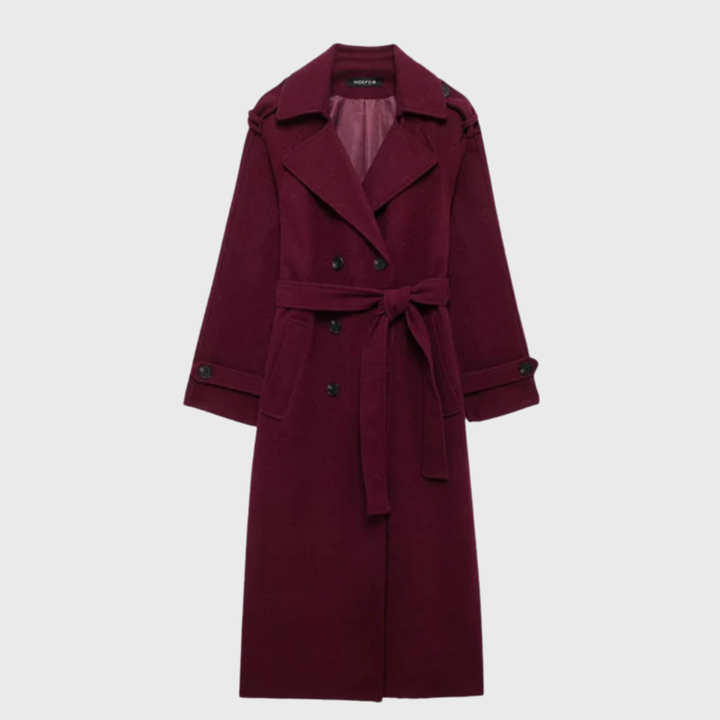 Stephanie | Timeless Belted Double-Breasted Pea Coat