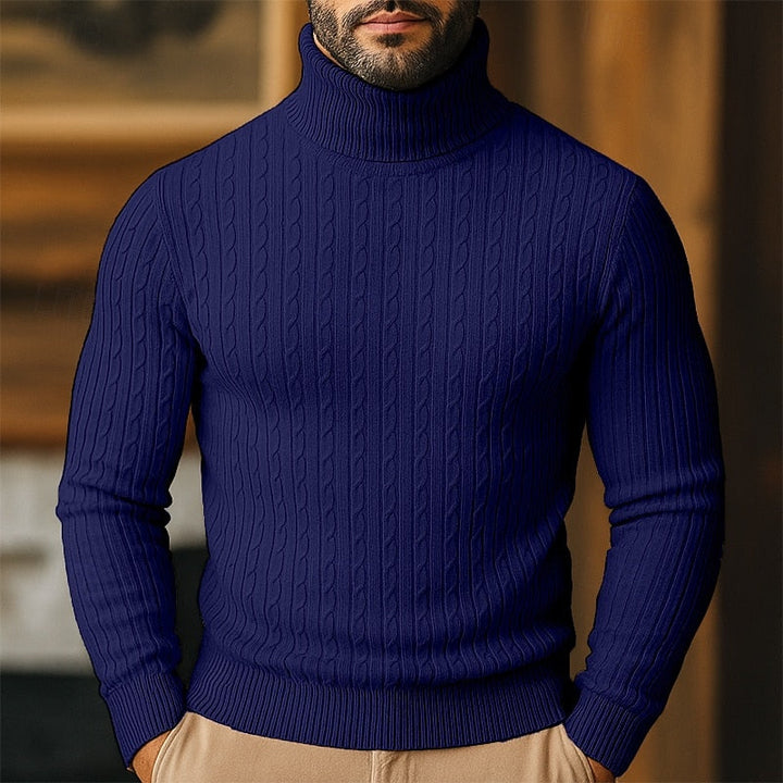 Steven | Polished Cable Knit Turtleneck Sweater