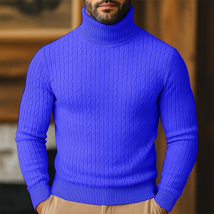Steven | Polished Cable Knit Turtleneck Sweater