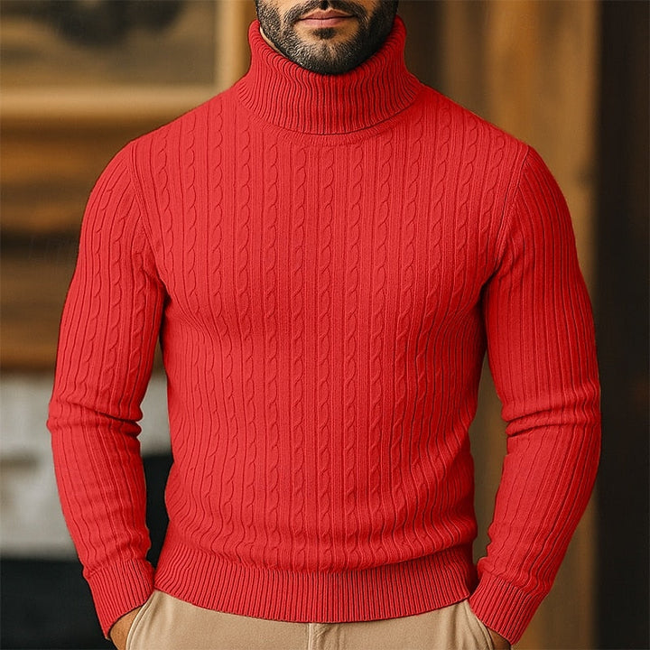 Steven | Polished Cable Knit Turtleneck Sweater