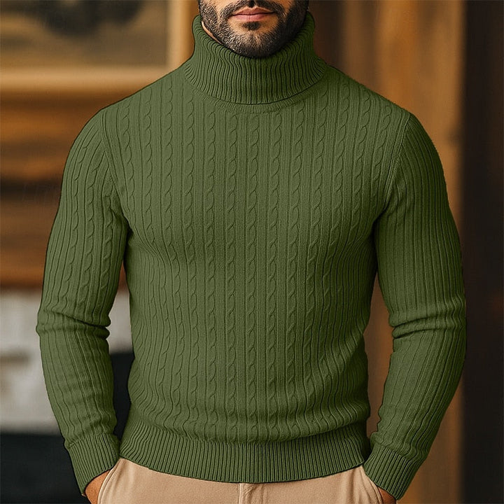 Steven | Polished Cable Knit Turtleneck Sweater