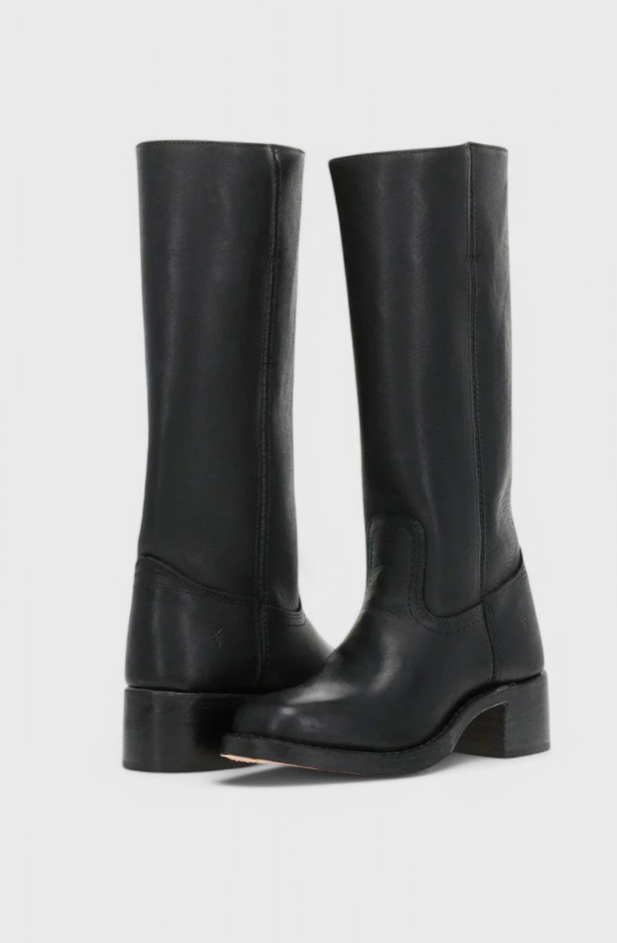 Susan | Effortless Stacked-Heel Knee High Boots
