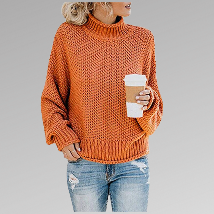 Susan | Elegant Chunky Turtleneck Cable Knit Sweater