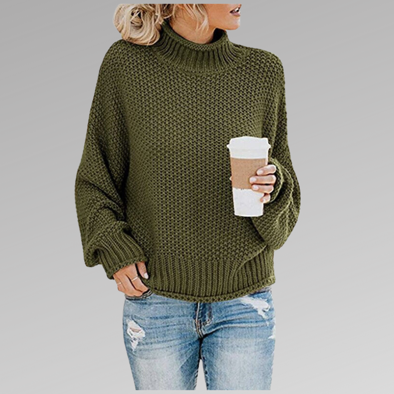 Susan | Elegant Chunky Turtleneck Cable Knit Sweater