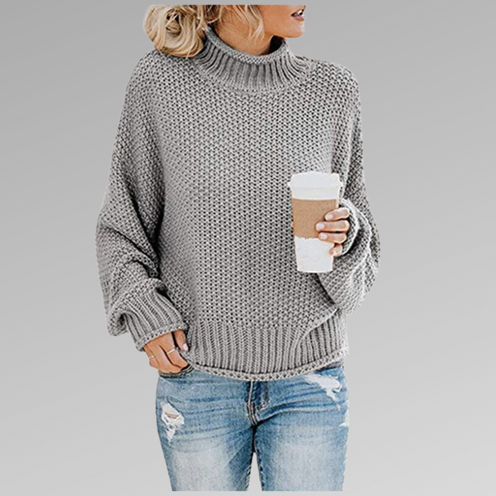 Susan | Elegant Chunky Turtleneck Cable Knit Sweater
